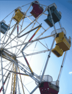close up of ferris wheel
