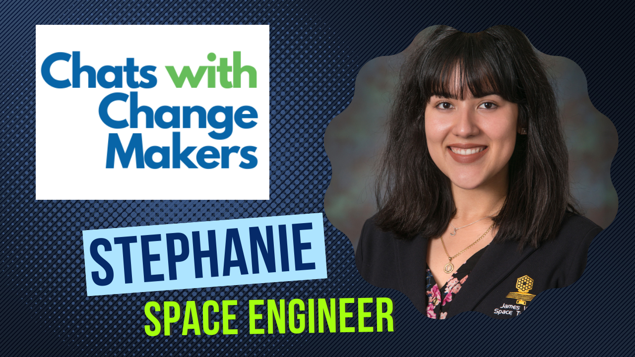 Graphic featuring systems engineer Stephanie Hernandez at Northrop Grumman