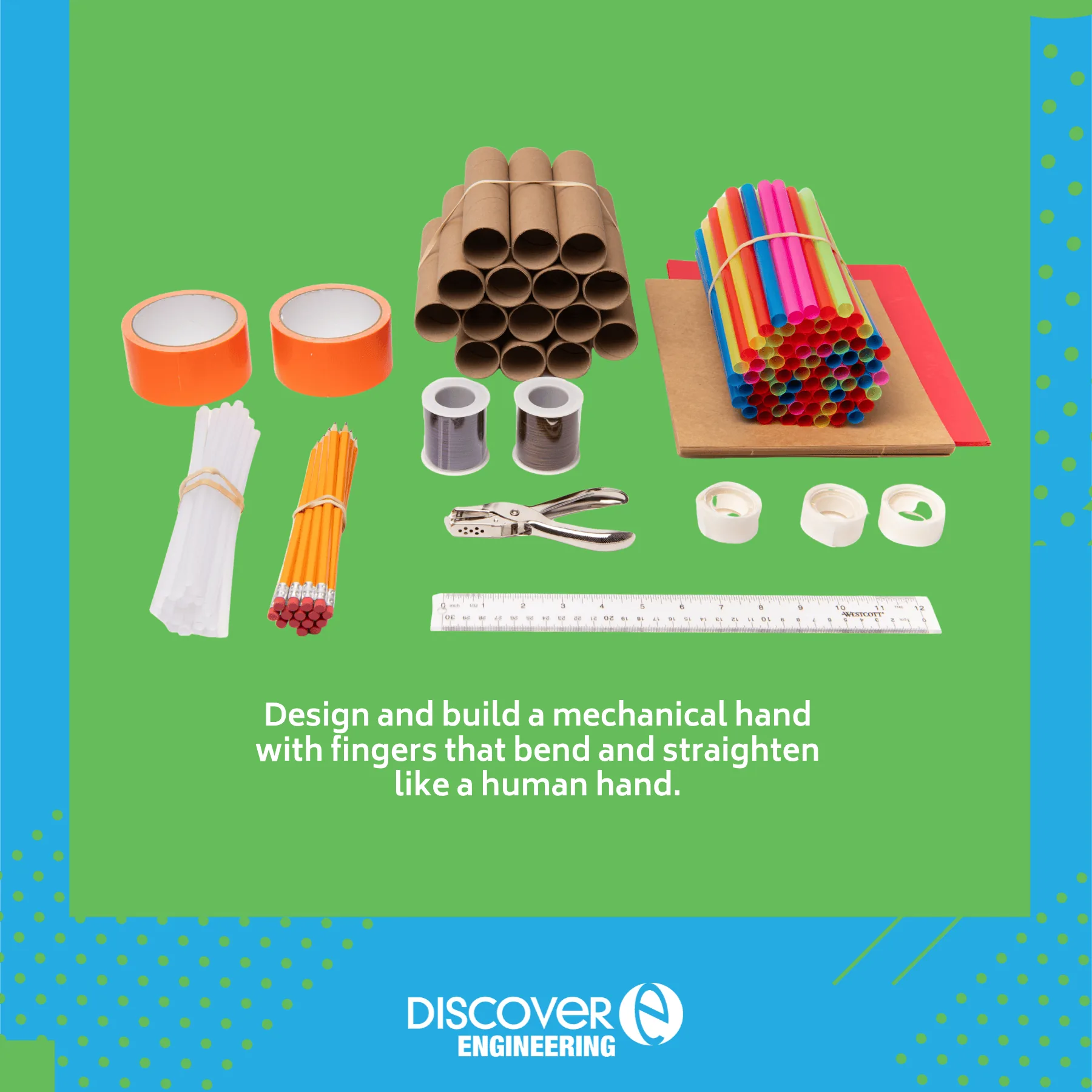 Photo of all materials that come in the b ox
