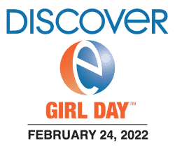 DiscoverE Girl Day Logo Vertical