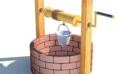 Drawing of well winch